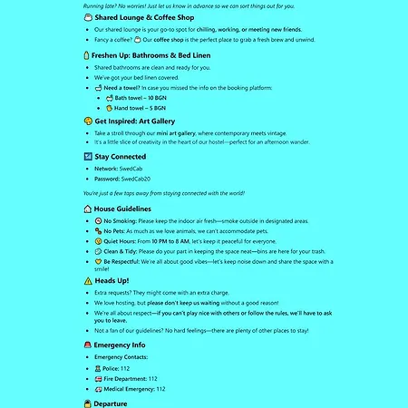 Swed Cab Embassy Hostel